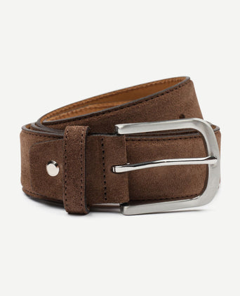Riem suède leer bruin