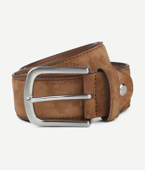Suitable riem suède leer cognac