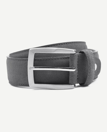 Suitable riem suède leer grijs