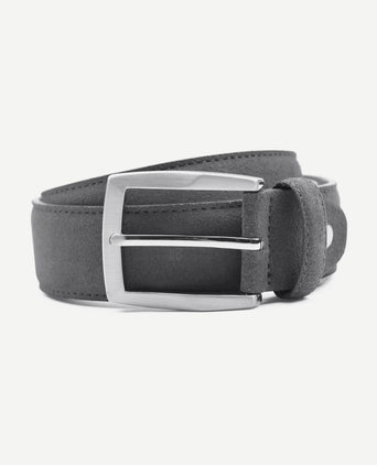Riem suède leer grijs