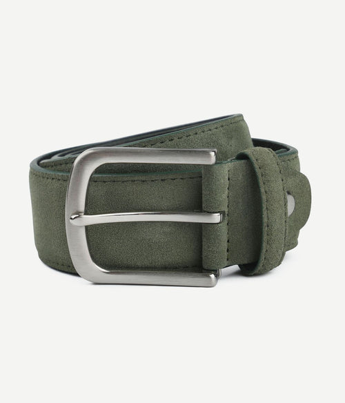 Suitable riem suède leer groen