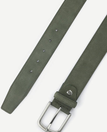 Suitable riem suède leer groen