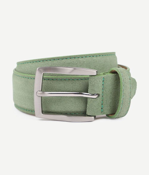 Suitable riem suède leer groen