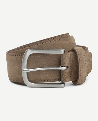 Suitable riem suède leer lichtbruin