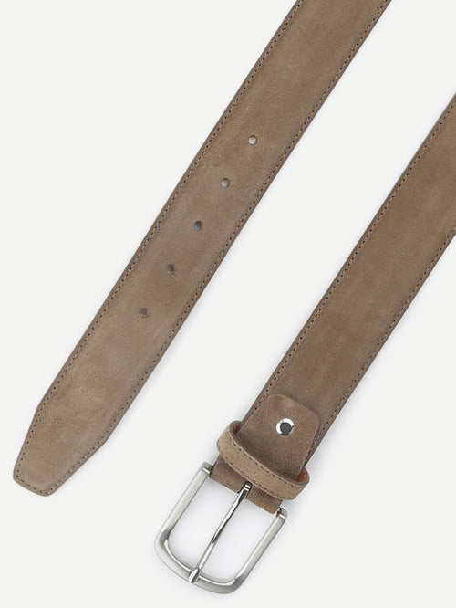 Suitable riem suède leer lichtbruin
