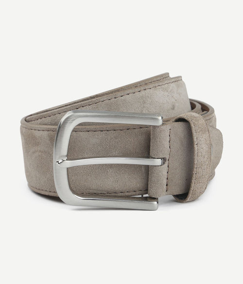 Riem suède leer taupe