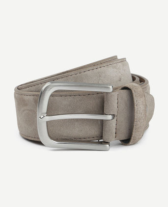 Riem suède leer taupe