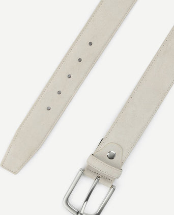 Suitable riem suède leer wit