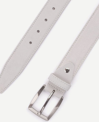 Suitable riem suède leer wit