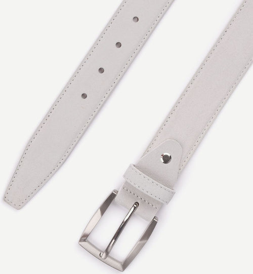 Suitable riem suède leer wit