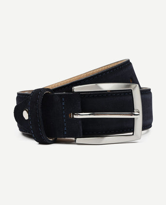 Riem suede donkerblauw