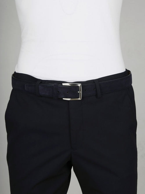 Suitable riem suede donkerblauw 309