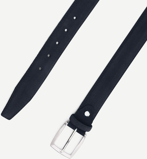 Suitable riem suede donkerblauw 309