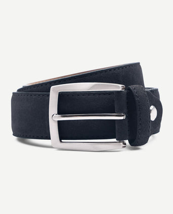 Suitable riem suede donkerblauw 309