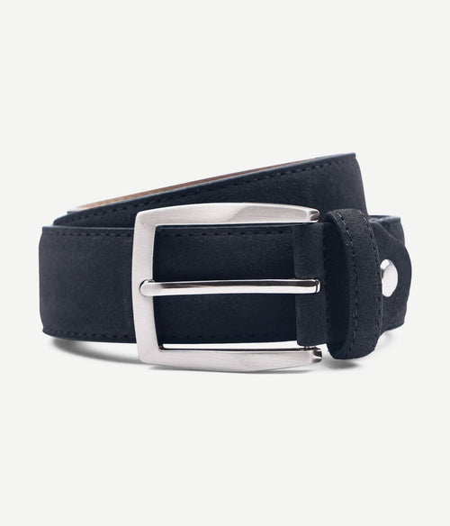 Suitable riem suede donkerblauw 309