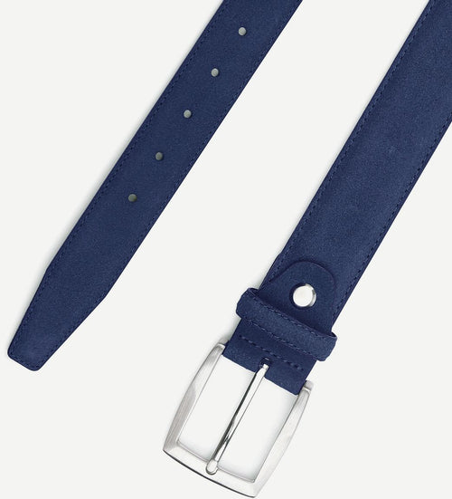 Suitable riem suede royal blauw