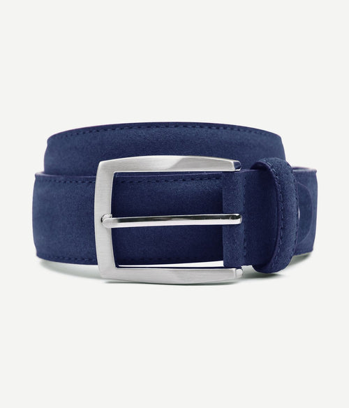 Suitable riem suede royal blauw