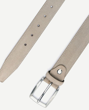 Suitable riem suede taupe 111