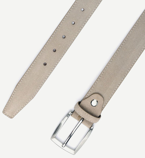 Suitable riem suede taupe 111