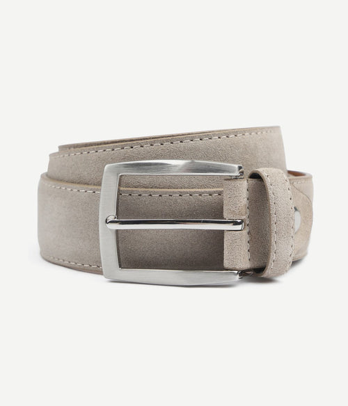 Suitable riem suede taupe 111