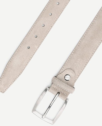 Suitable riem suede wit beige
