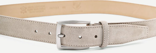 Suitable riem suede wit beige