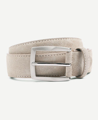 Suitable riem suede wit beige