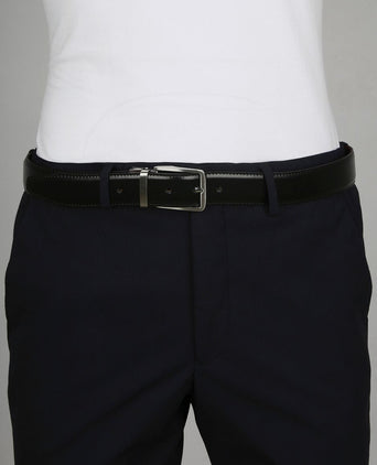 Suitable riem zwart leer