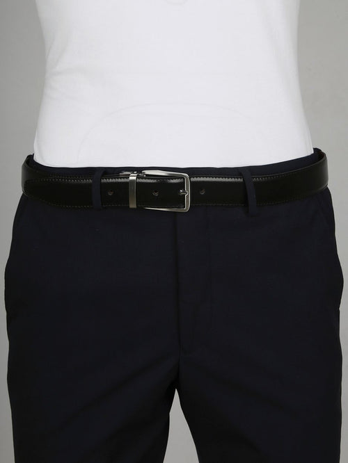 Suitable riem zwart leer