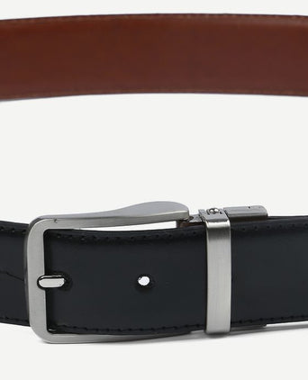 Suitable riem zwart leer