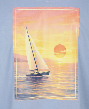 Rink t-shirt backprint heavy jersey blauw
