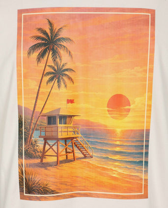 Rink t-shirt backprint heavy jersey ecru