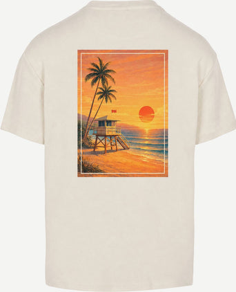Rink t-shirt backprint heavy jersey ecru