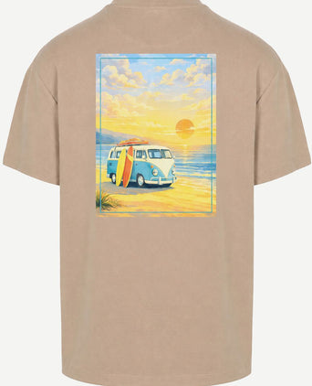 Rink t-shirt backprint heavy jersey taupe