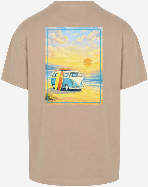 Rink t-shirt backprint heavy jersey taupe