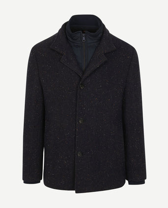 Suitable robert coat wol donkerblauw