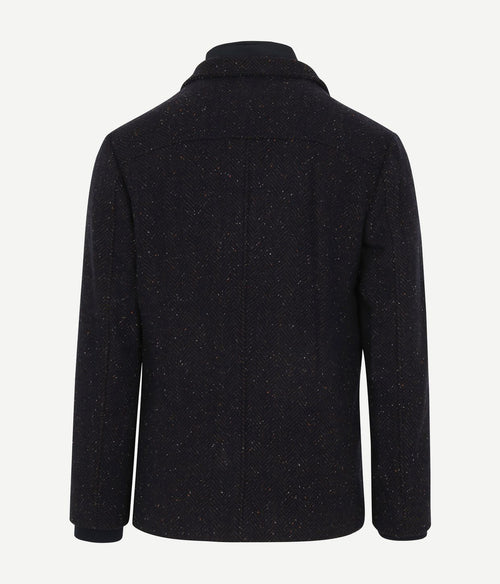 Suitable robert coat wol donkerblauw