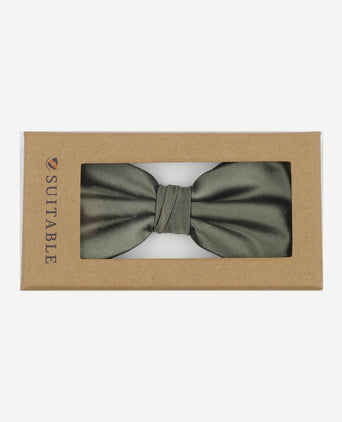 Suitable satijn strik olijf