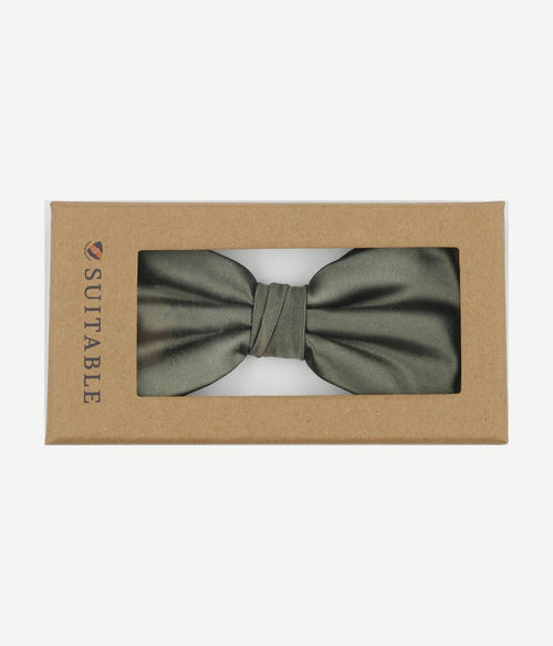 Suitable satijn strik olijf