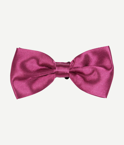 Suitable satijnen strik aubergine rood