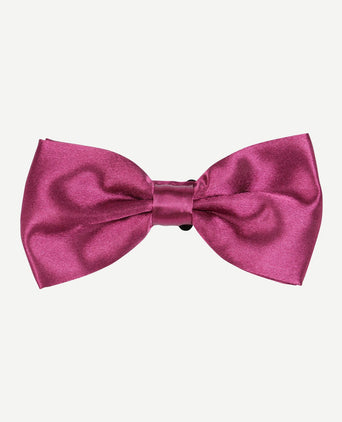 Satijnen strik aubergine rood