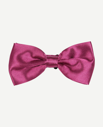 Satijnen strik aubergine rood