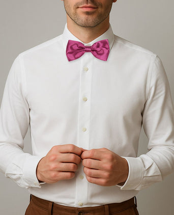 Suitable satijnen strik aubergine rood