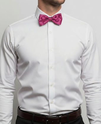 Suitable satijnen strik aubergine rood