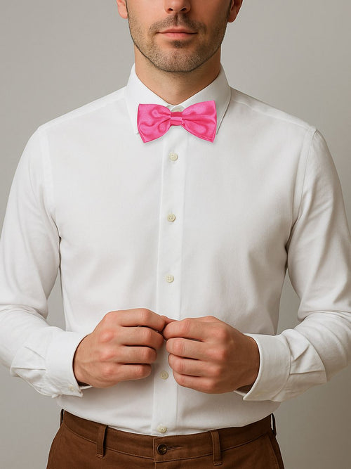 Suitable satijnen strik fuchsia roze