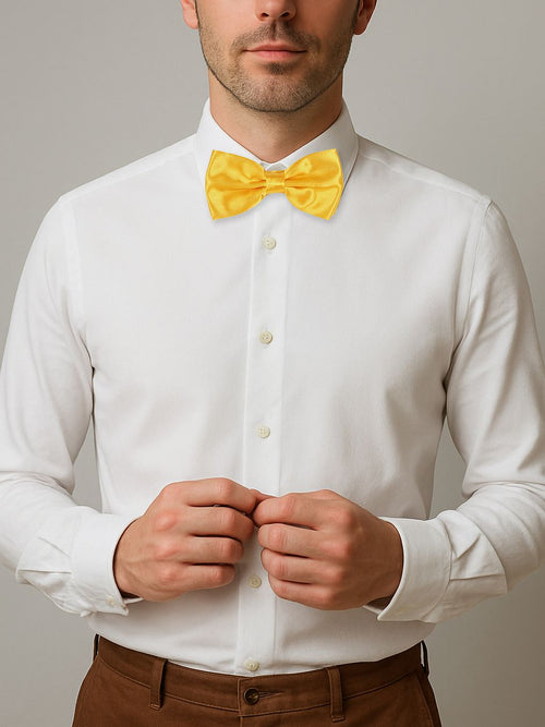 Suitable satijnen strik geel