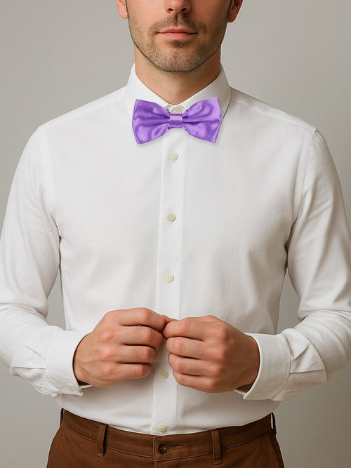 Suitable satijnen strik paars