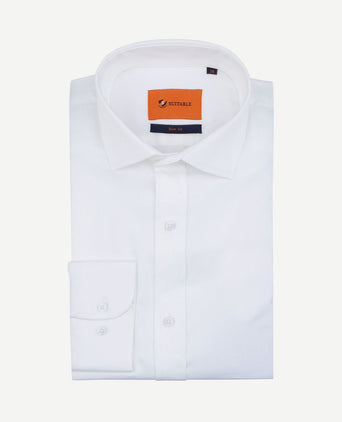 Satin overhemd wit