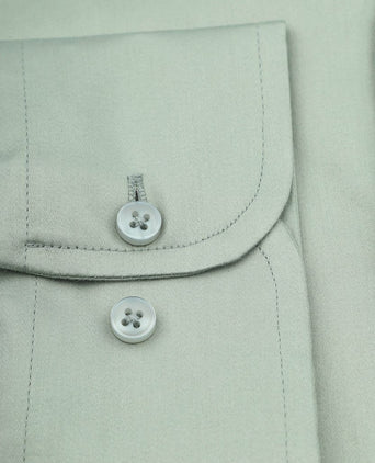 Suitable satin stretch overhemd groen | Slim-fit