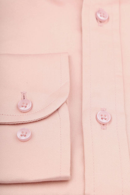 Suitable satin stretch overhemd roze | Slim-fit